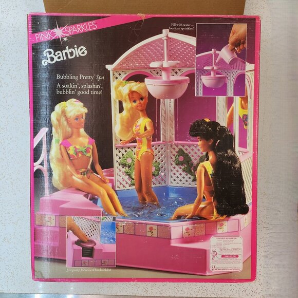 Barbie PInk Sparkles Bubblin' Pretty Spa CIB - Picture 1 of 17